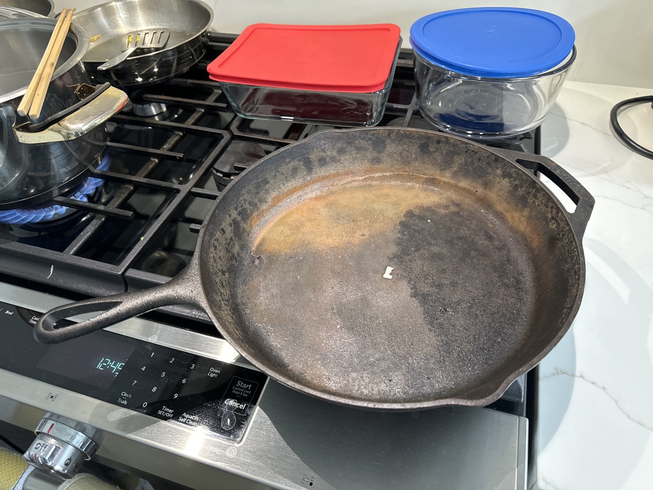 Lodge Large Cast Iron Pan #freecycle