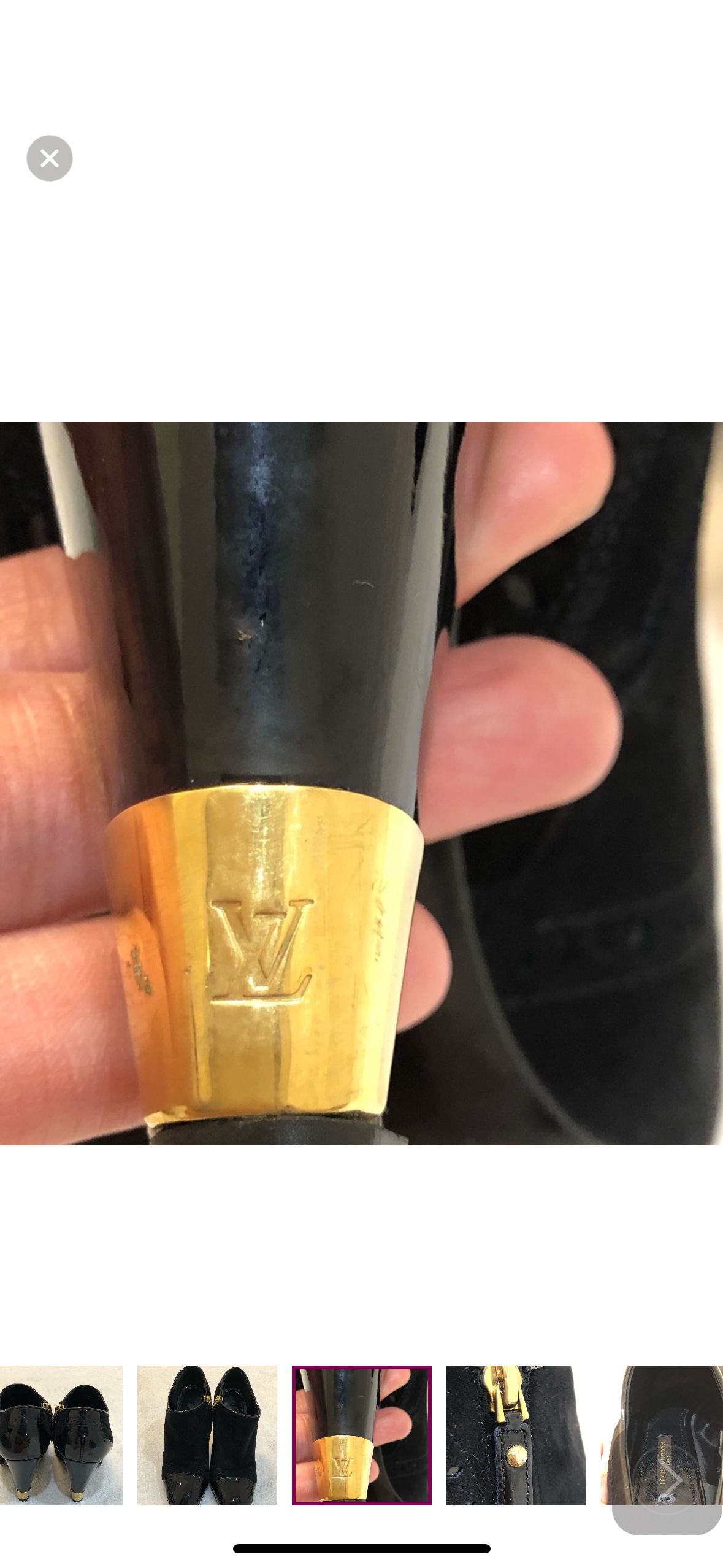 Louis Vuitton suede ankle bootie image indicator(3)