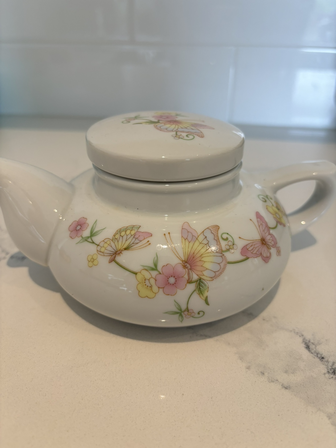 Floral Bone China teapot
