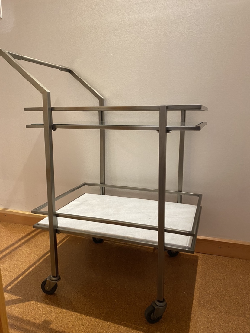 Bar Cart - with glass and granite shelves - photo 3