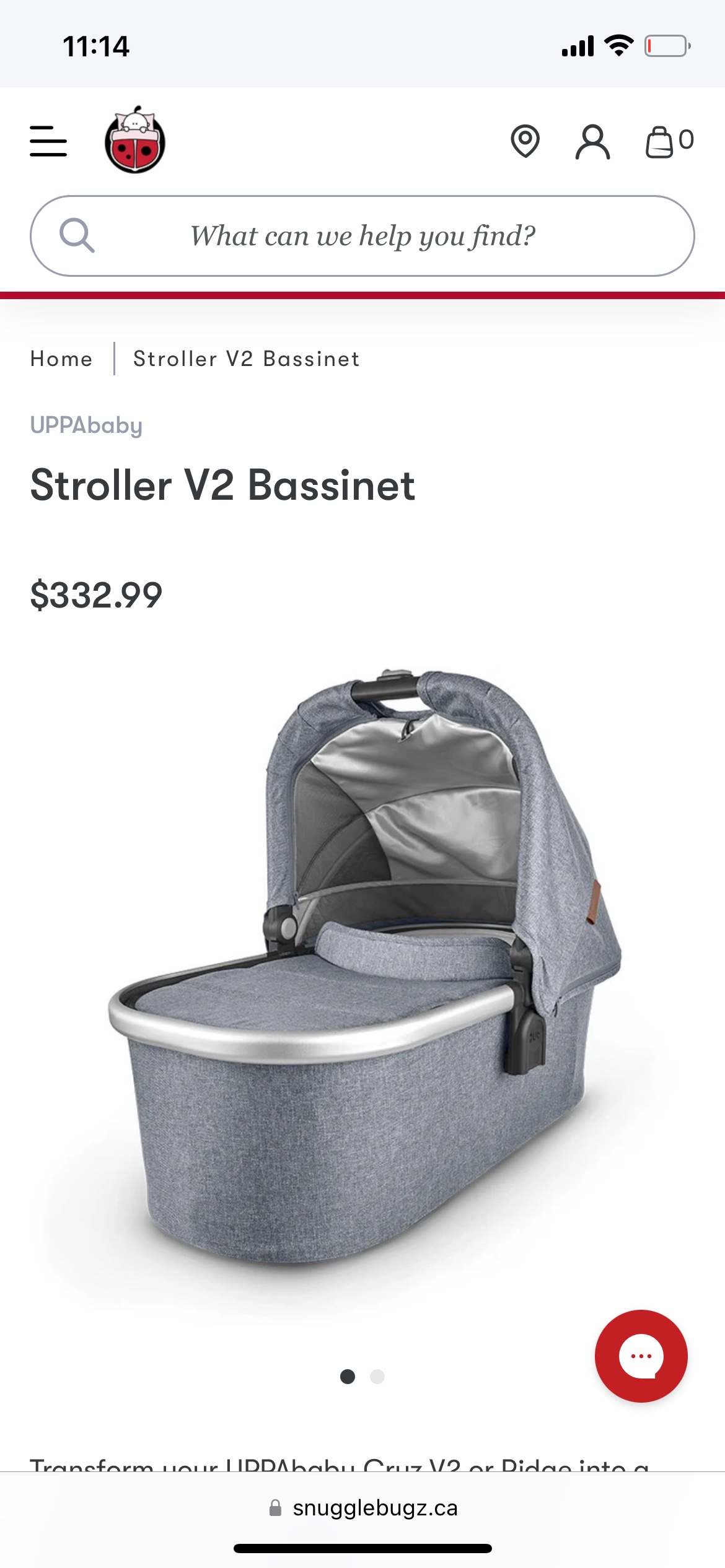 Uppababy Vista 2 bassinet