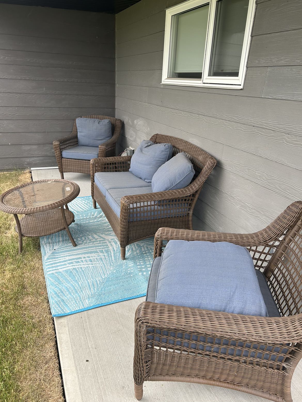4 piece Patio wicker set thumbnail