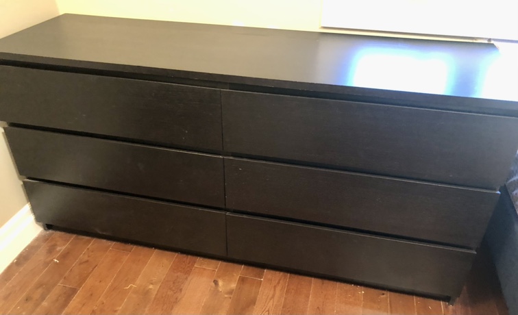 IKEA 6 drawer Malm Dresser