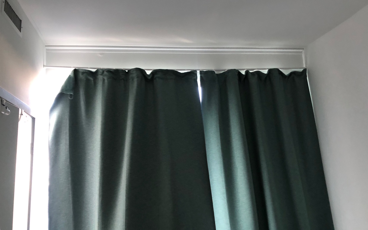 curtain rod set 3. (rod+ 2 curtain) thumbnail