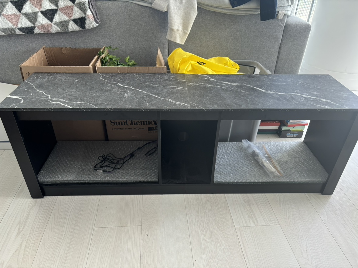 Bestier RGB Entertainment Stand with Glass Shelves thumbnail