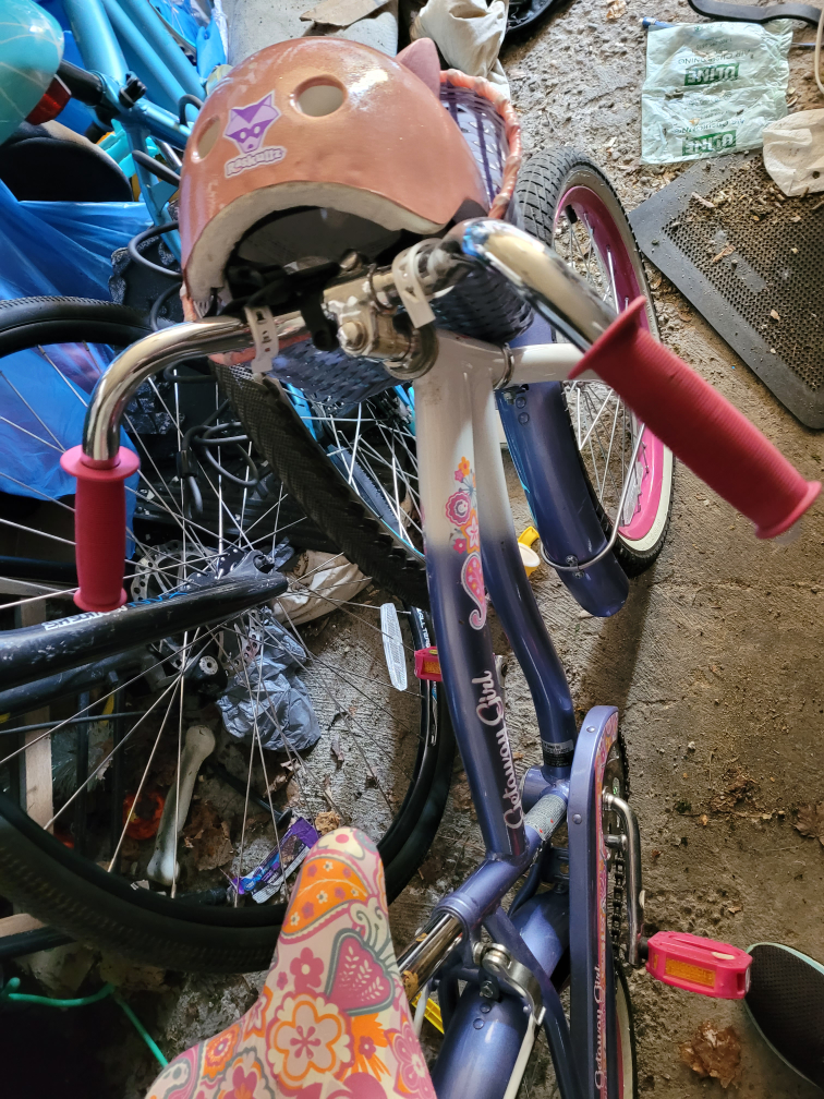 🥕🥕Girls bike with basket and baby ridealong and training wheels image indicator(5)