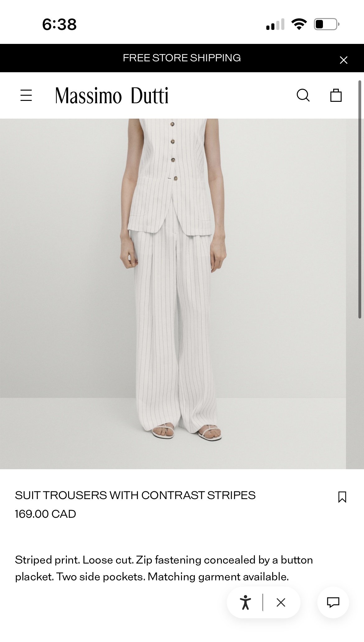 SUIT TROUSERS WITH CONTRAST STRIPES
