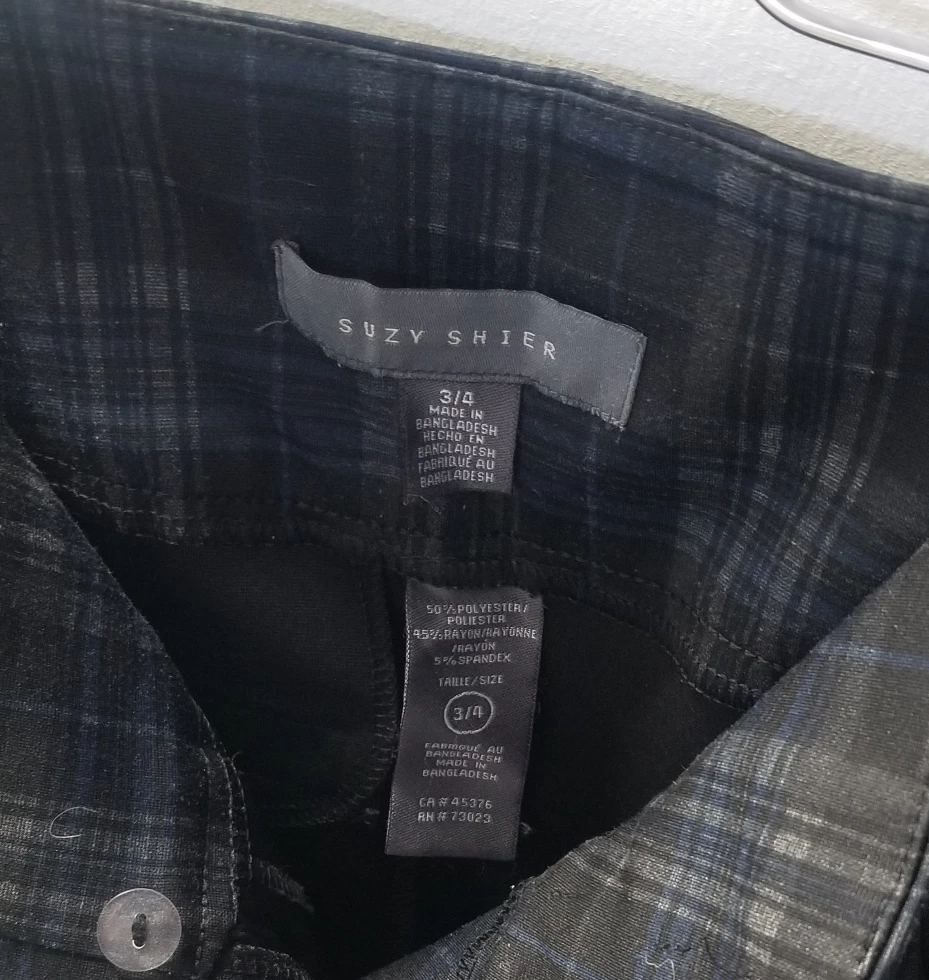 Plaid Black & Grey Pants - Slim Fit Size 3-4 image indicator(5)