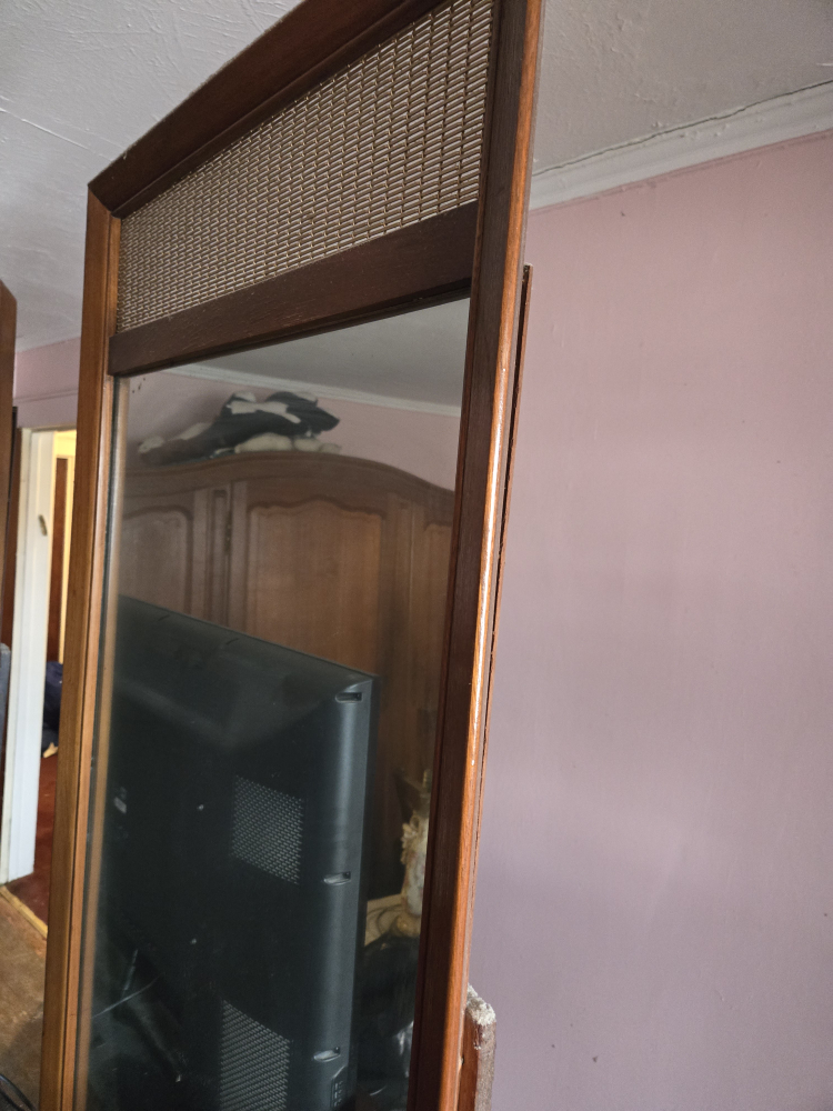 1950s Art Deco dresser/mirror.  Needs restoration.