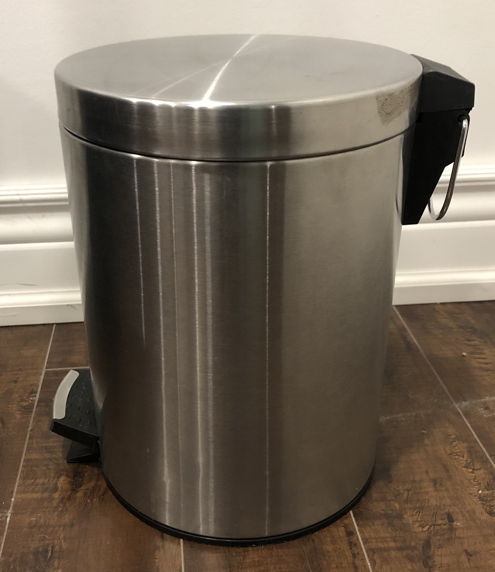 SOLD - 2 NEW Stainless steel round waste bin! $25 each - photo 3