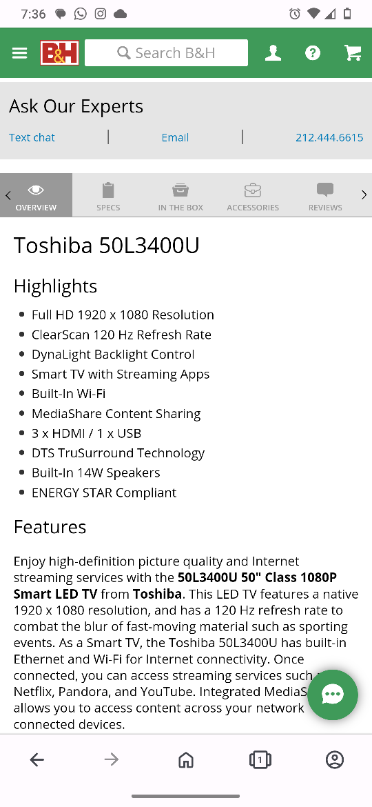 Smart TV Toshiba image indicator(5)
