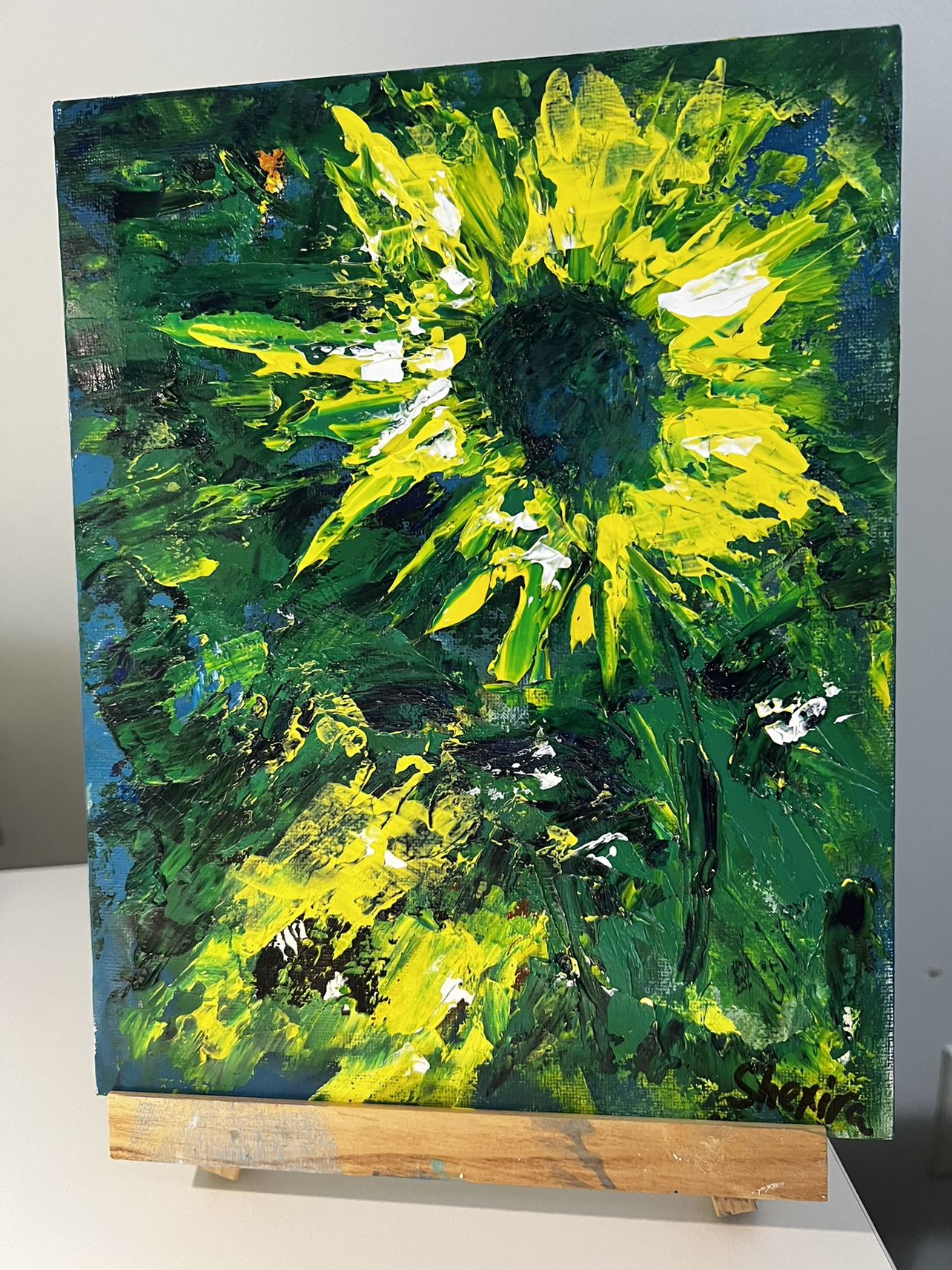 Sunflower . Oil on canvas. Ukrainian Art. thumbnail
