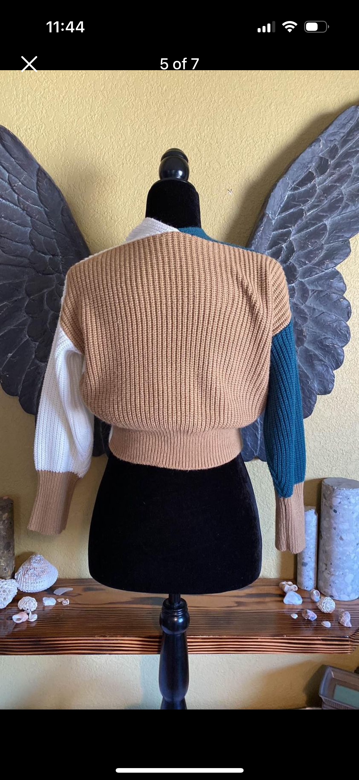 Zaful Mixed Knit Twist Front Crop Sweater - photo 5