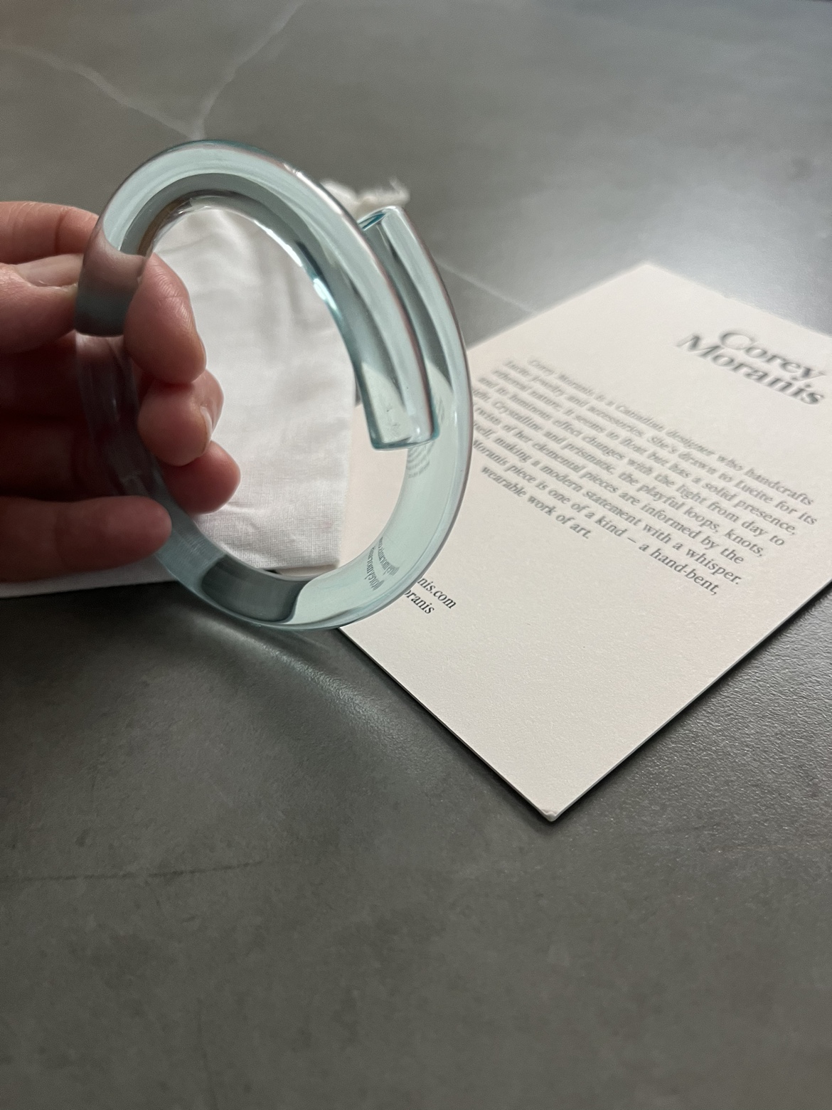 Corey Moranis lucite bracelet image indicator(3)