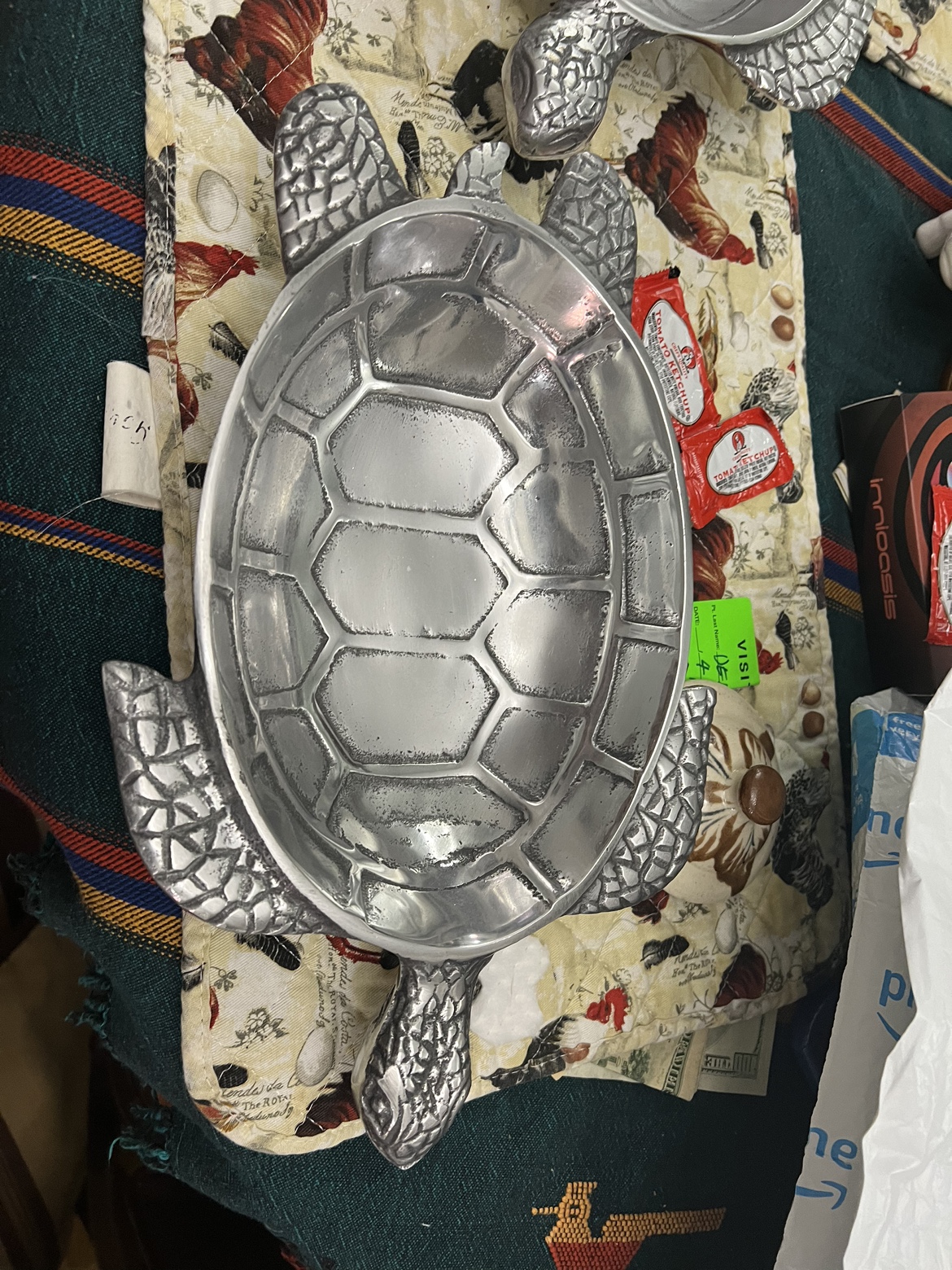Turtle tray sterling  2 turtles tray for $30