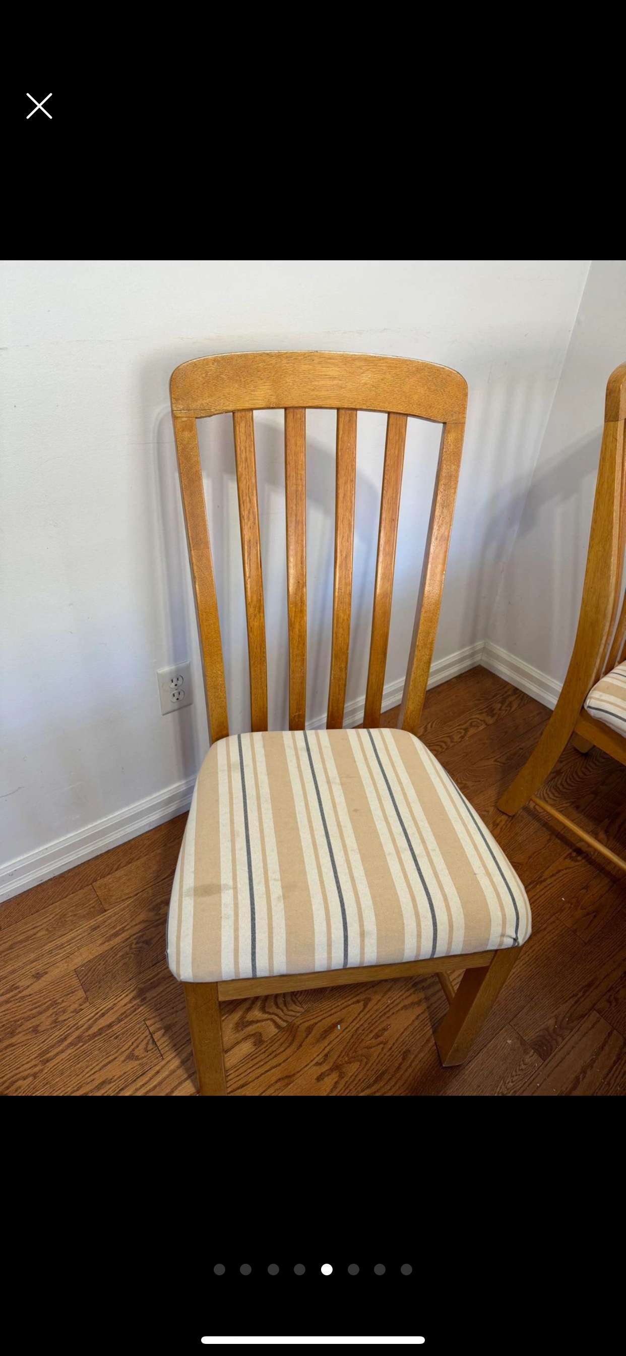 Set of 6 Solid Oak Wooden dining chairs - photo 5