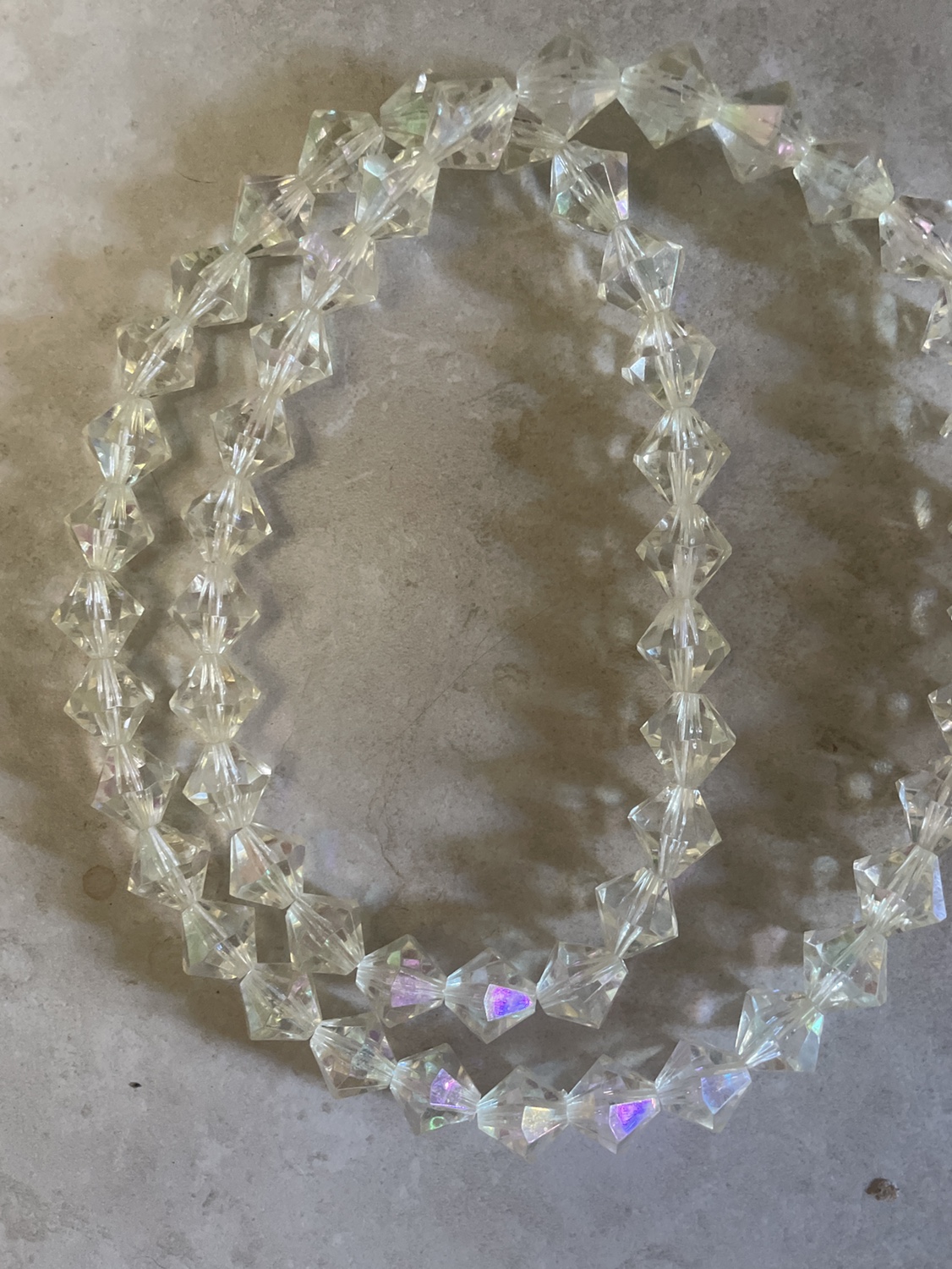 Big chunky iridescent necklace