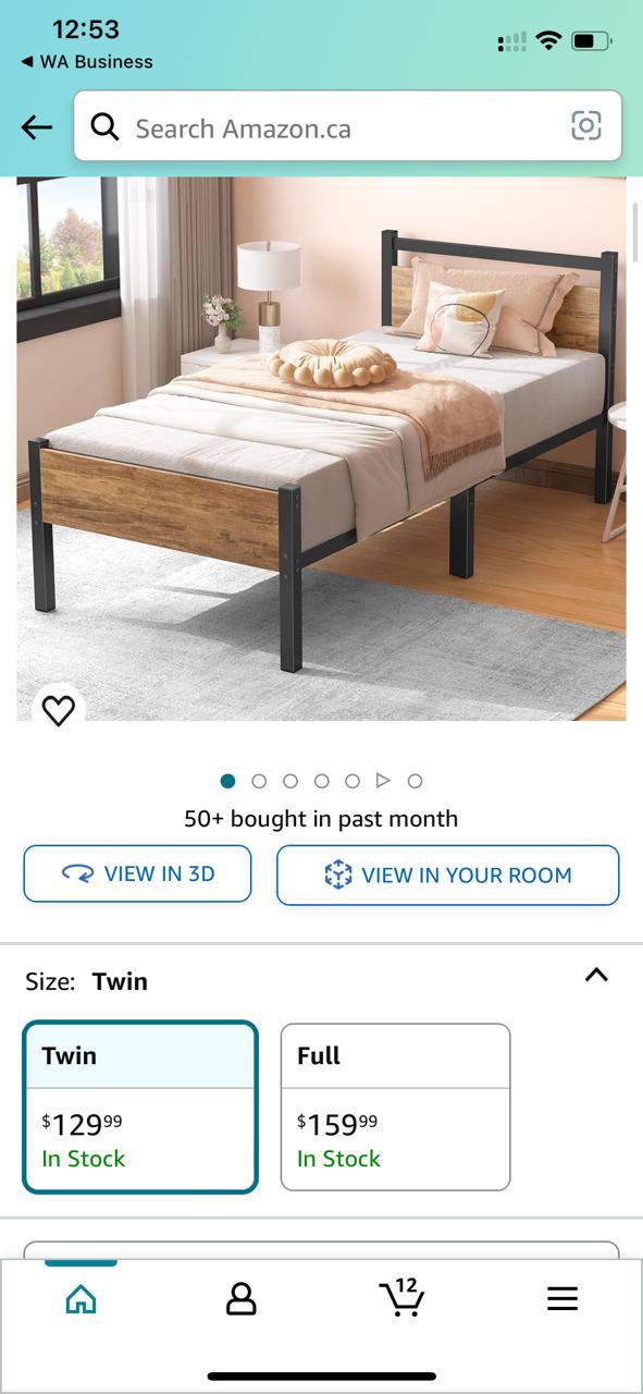 Twin bed with mattress 6 month use - photo 3