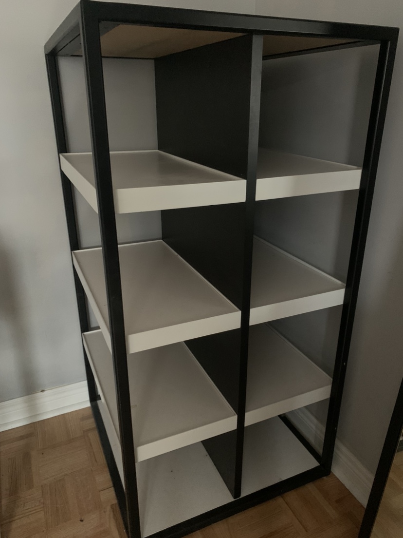 Black White heavy duty double shelf
