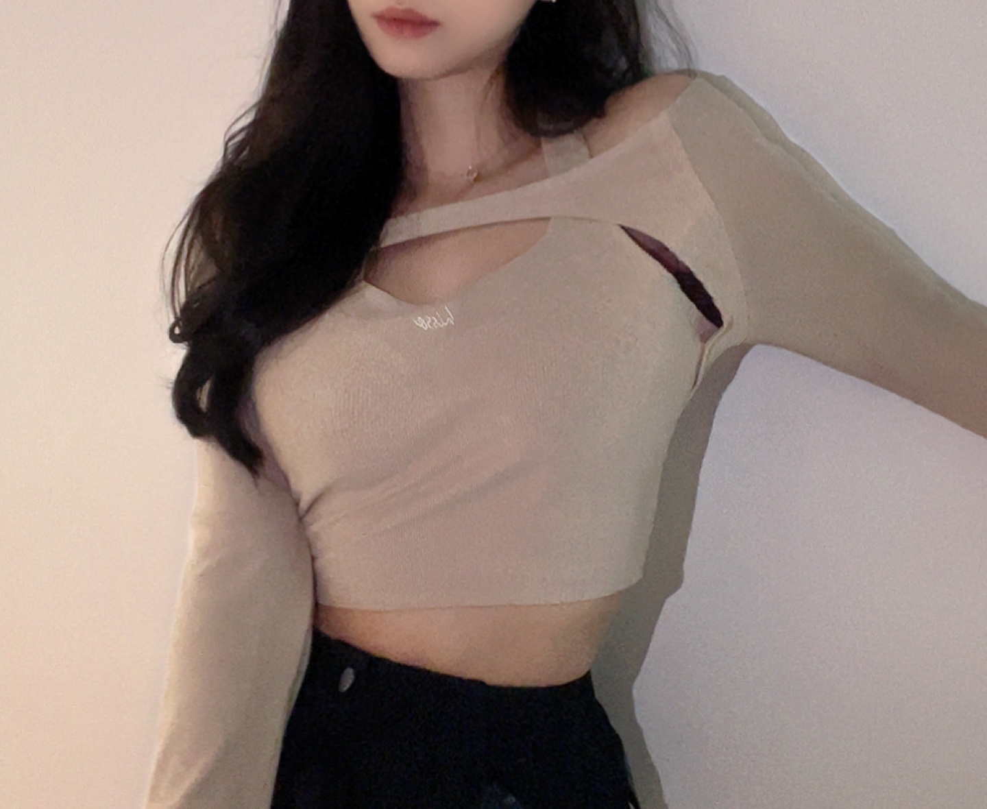 khaki two piece top image indicator(3)