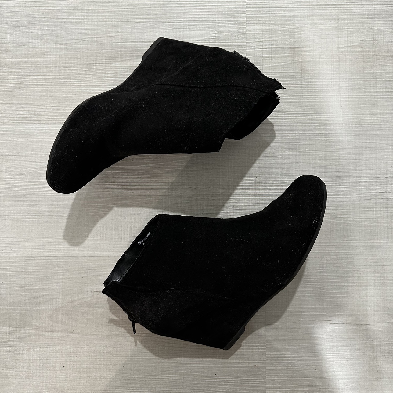 Black Suede Wedge Boots thumbnail