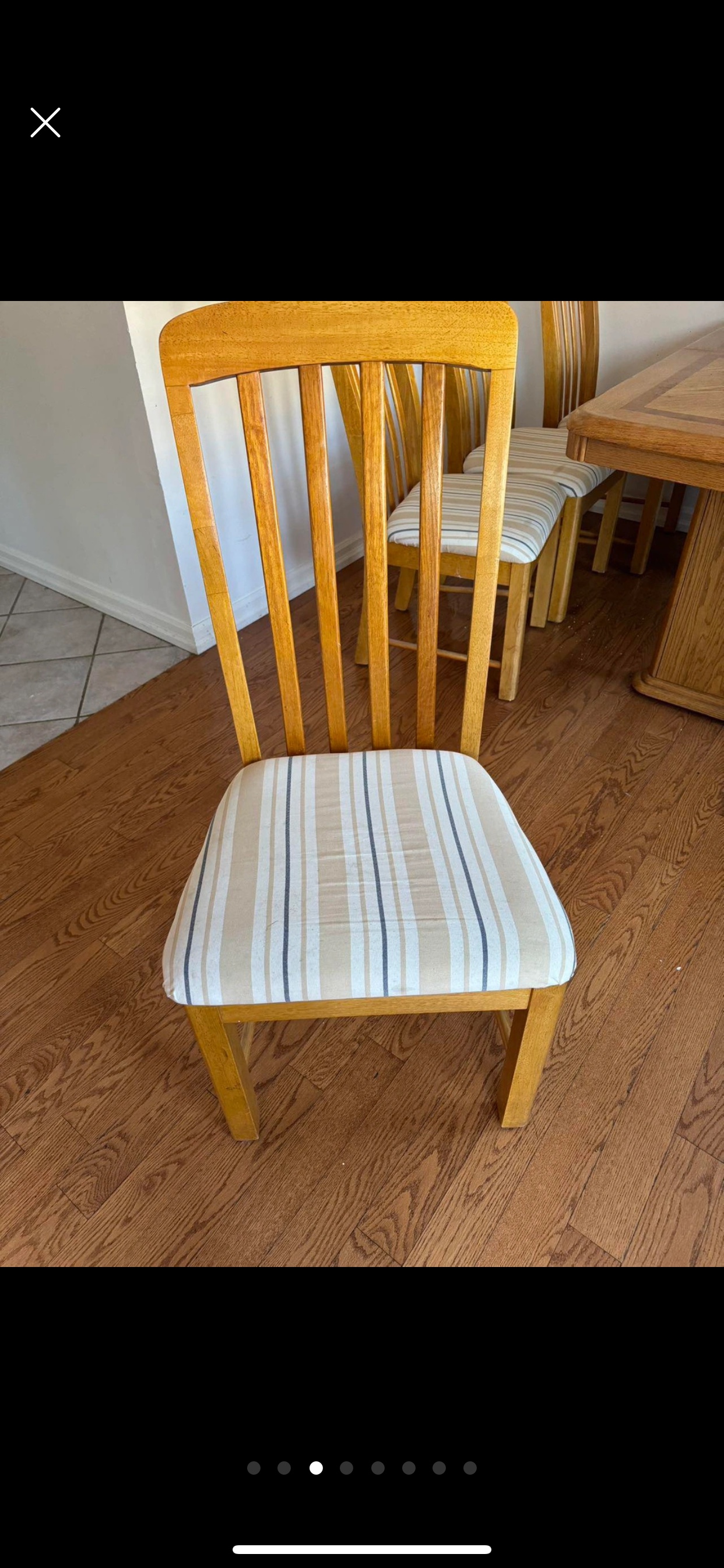 Set of 6 Solid Oak Wooden dining chairs - photo 4