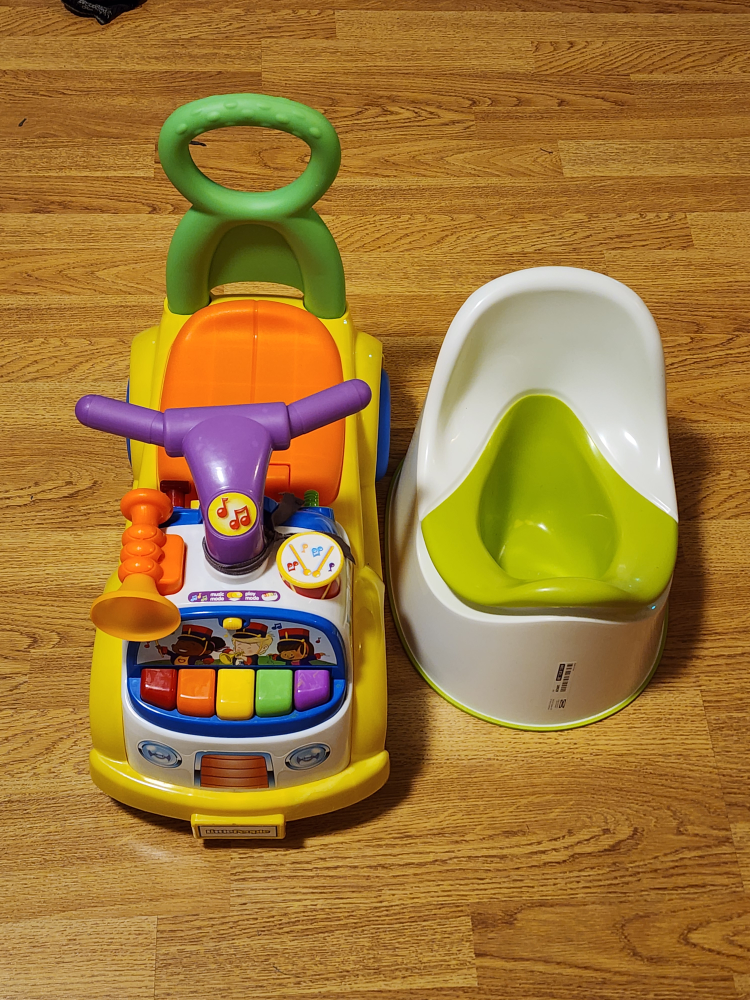 Fisher Price little people Music parade Ride On and Ikea potty