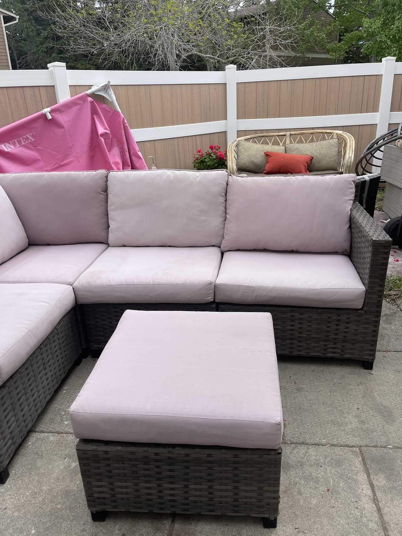 4 Piece Patio Sectional and Ottoman - photo 4