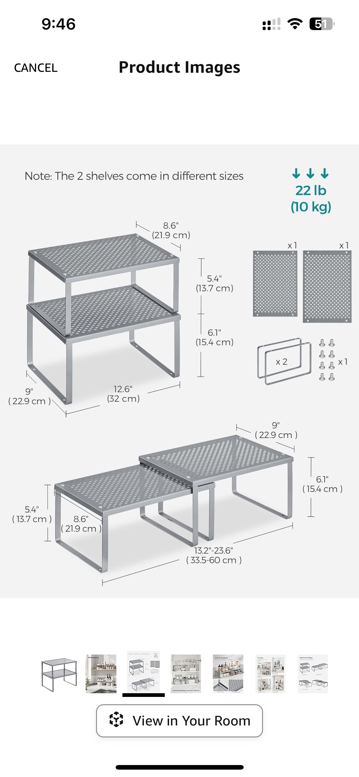 Songmics Cabinet Shelf Organizers - photo 4