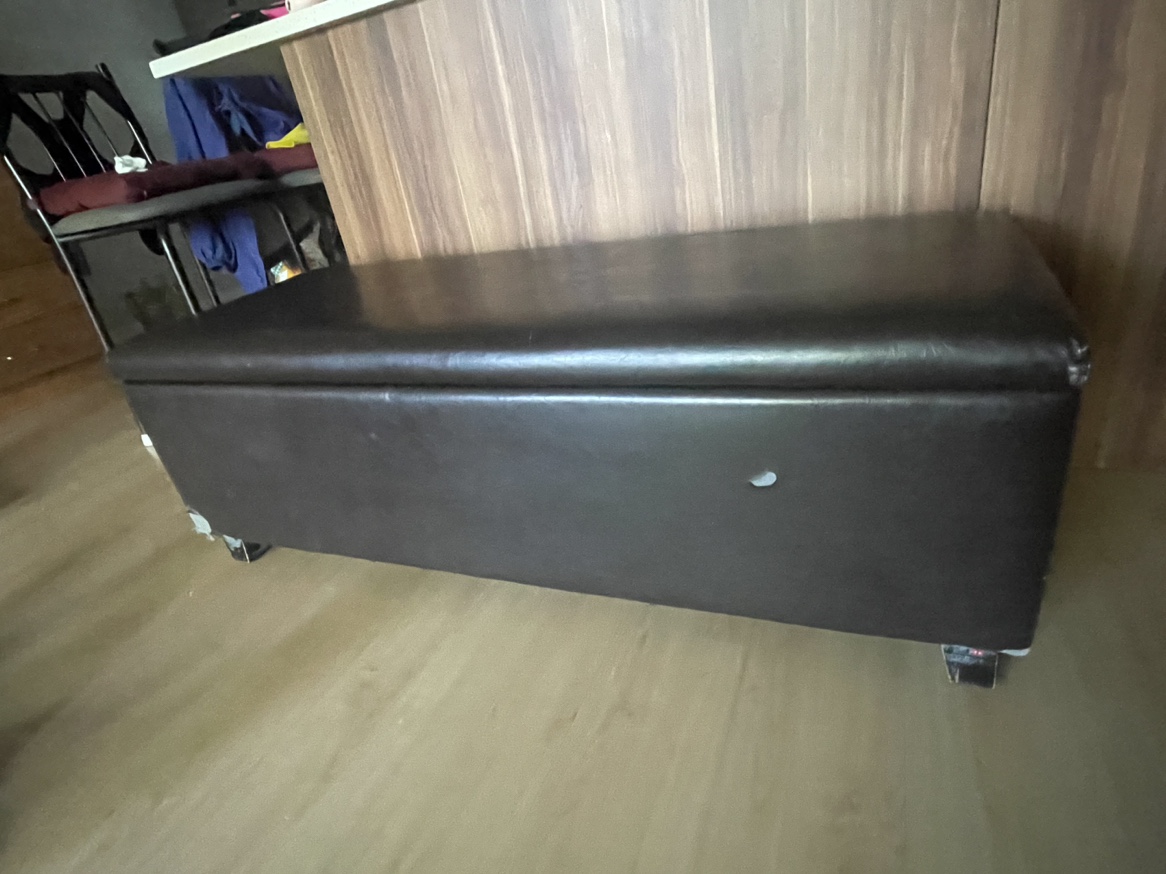 Brown ottoman - photo 4