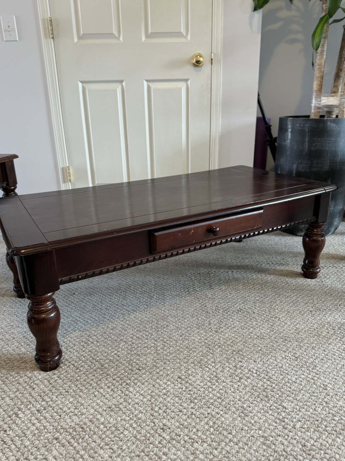 Strong Wooden Coffee Table Set - photo 2