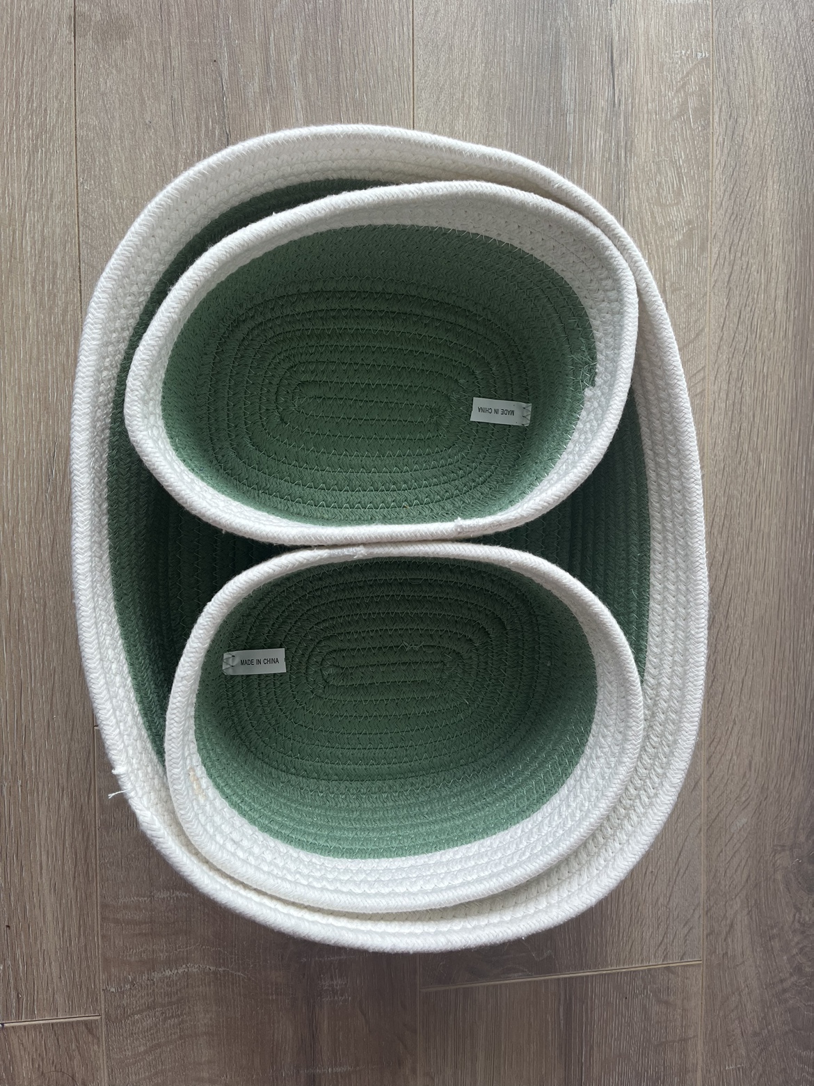 Woven storage baskets: Set of 3