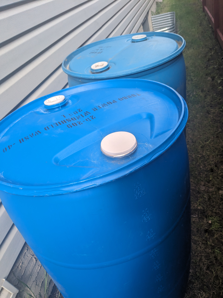 Rain drum water barrels $50 each 825 419 9851