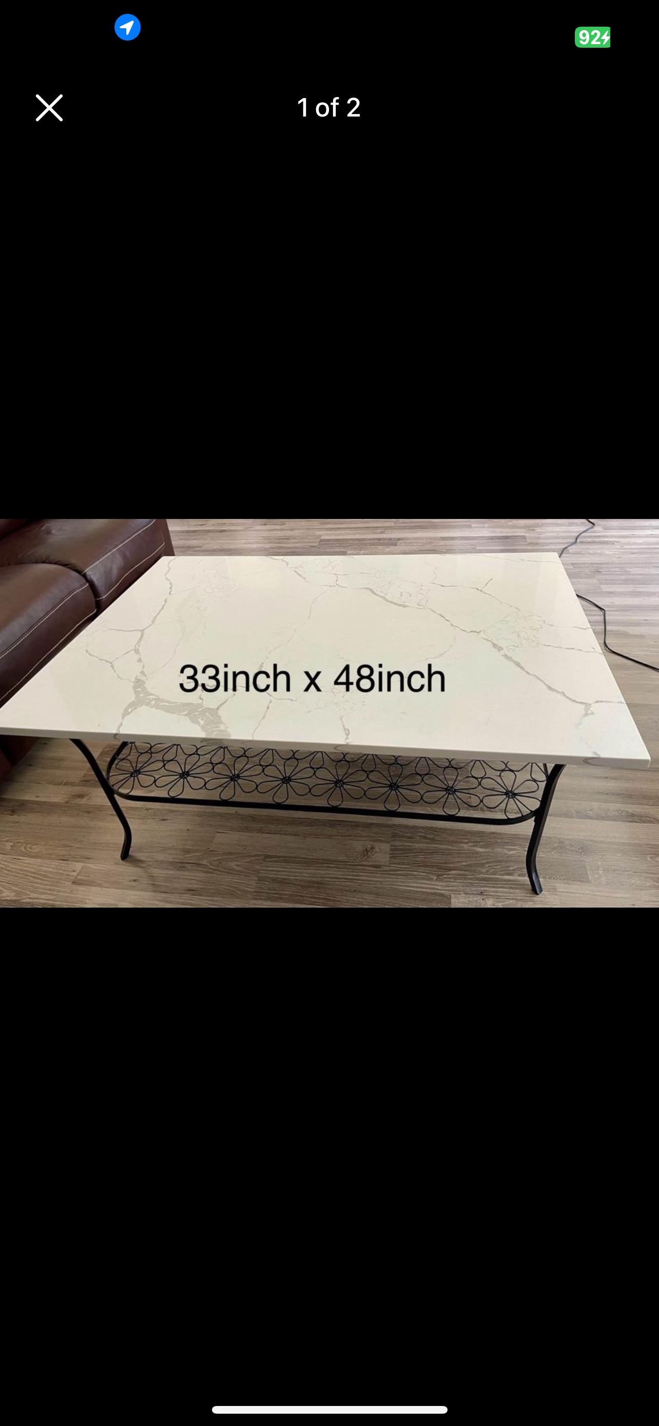 Coffee table marble top