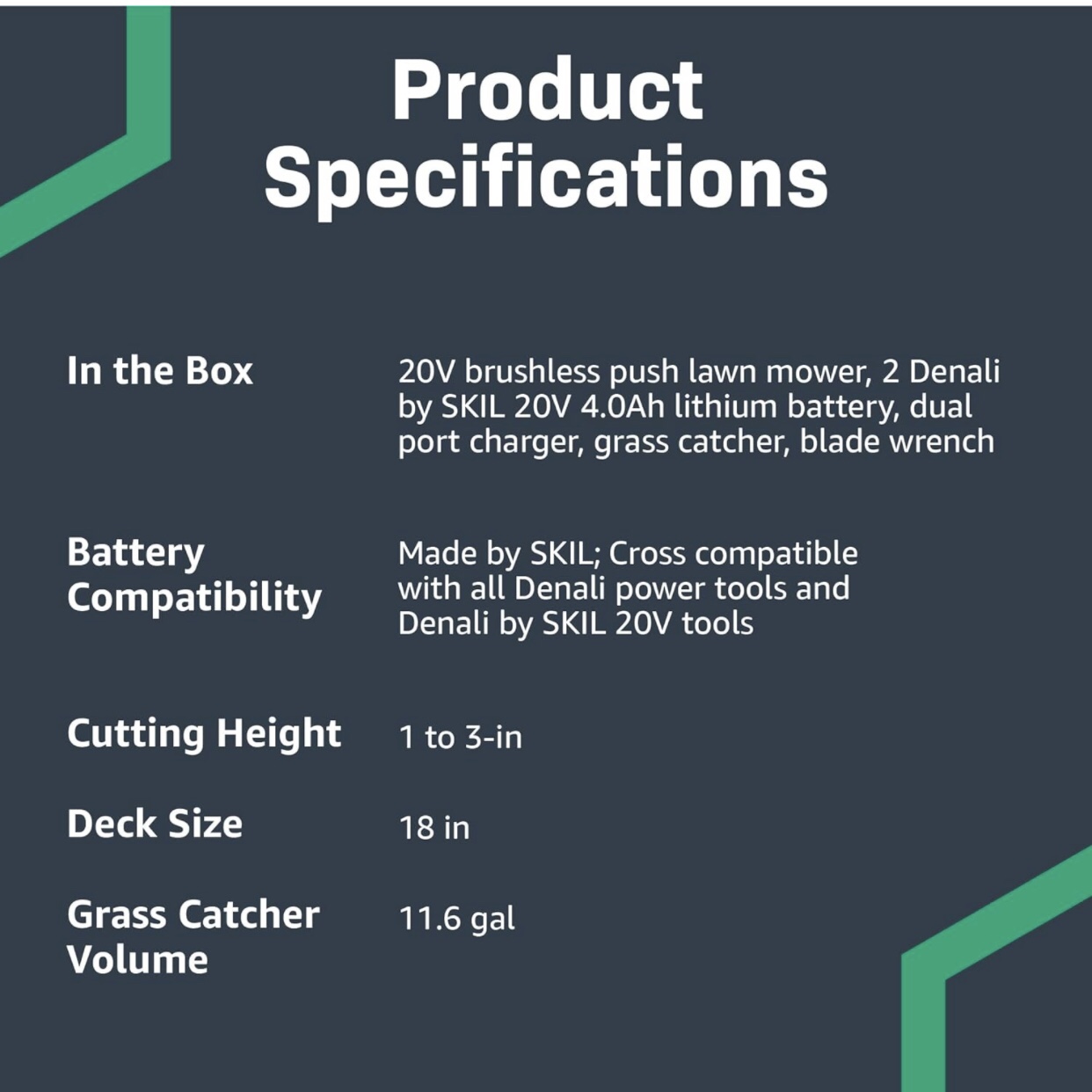 2 x 20V (40V) Brushless 18-Inch Push Lawn Mower Kit image indicator(6)