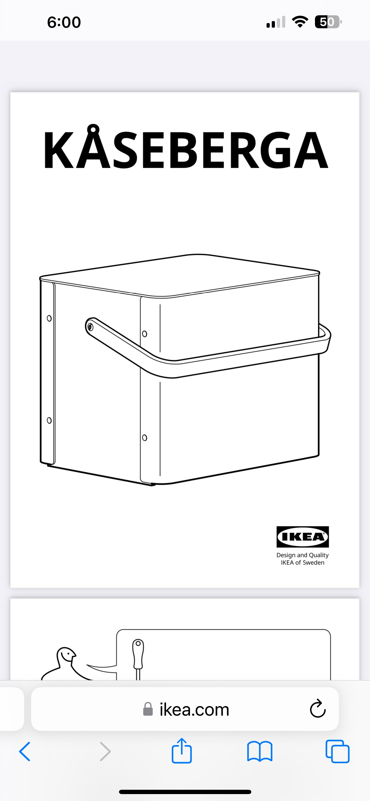 💘 IKEA Ltd Edition Bamboo Picnic Basket w/liner image indicator(5)