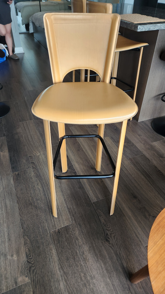 Italian faux leather bar stool - photo 2