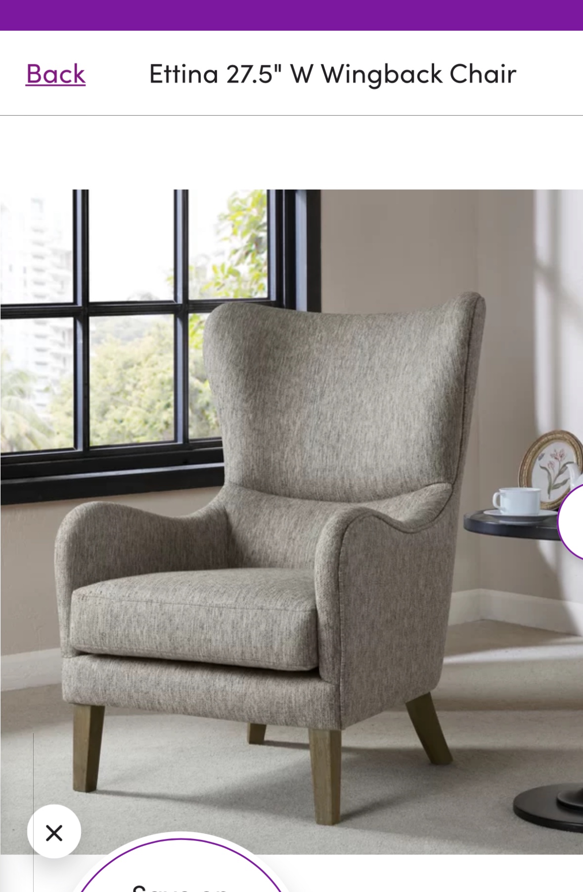 Wingback gray chair - photo 5