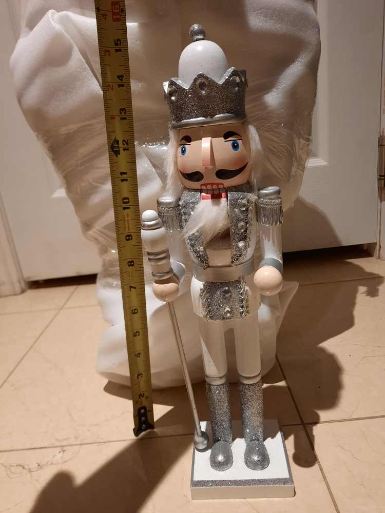 2.5 foot Santa W/mink coat highly collectible image indicator(4)