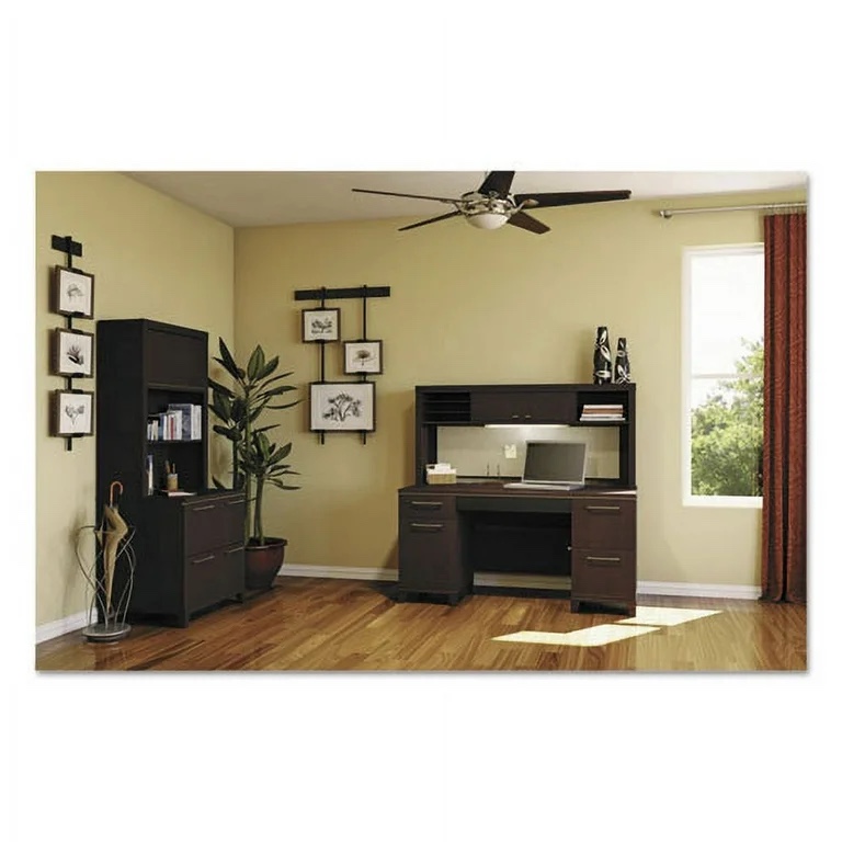 New Bush Double Pedestal Desk - Mocha Cherry - photo 4