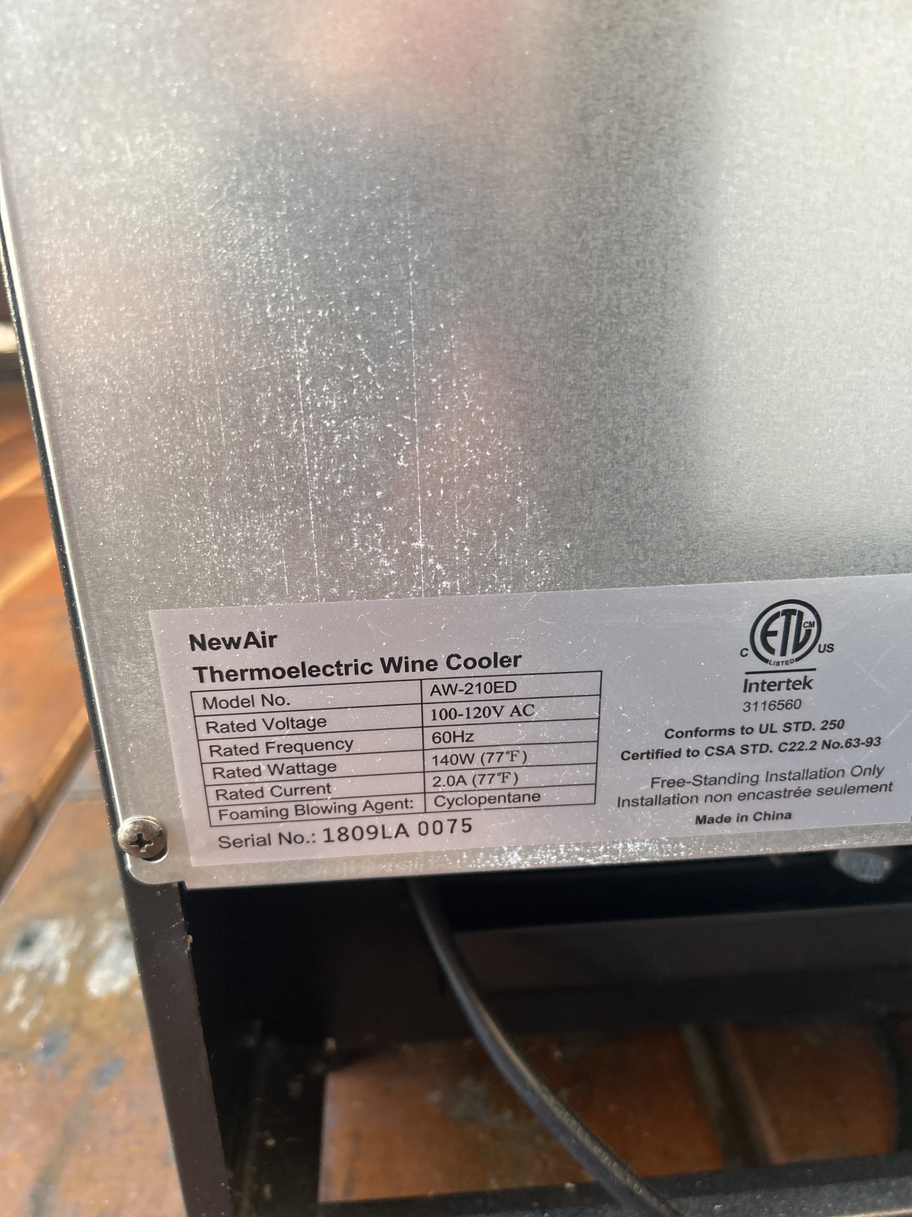 Wine fridge image indicator(5)