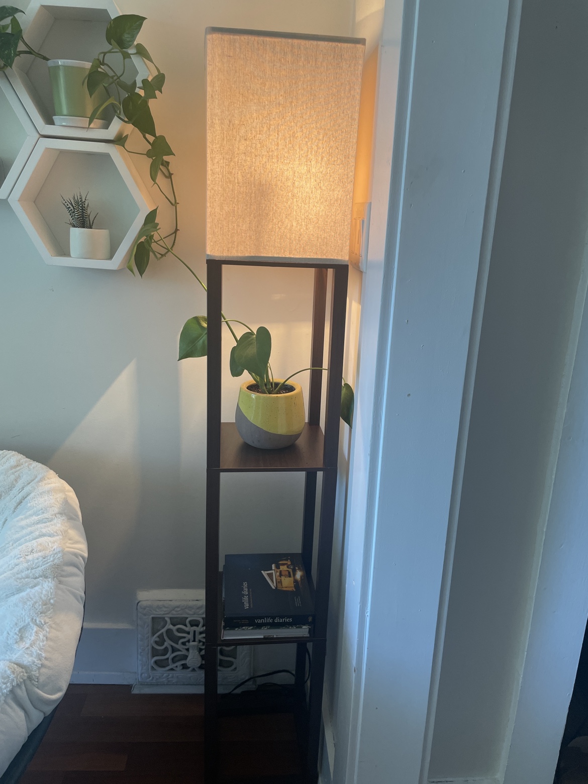 Light/shelving unit