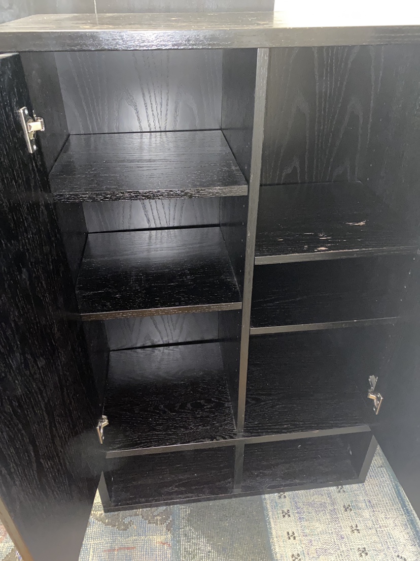 Black Storage Cabinet #freecycle - photo 3