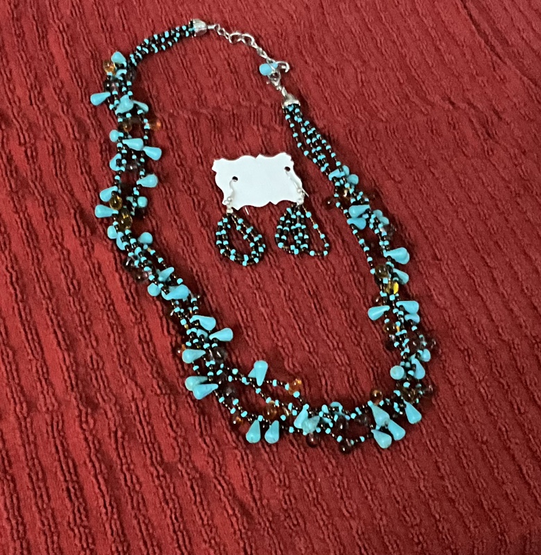 Necklace and earrings