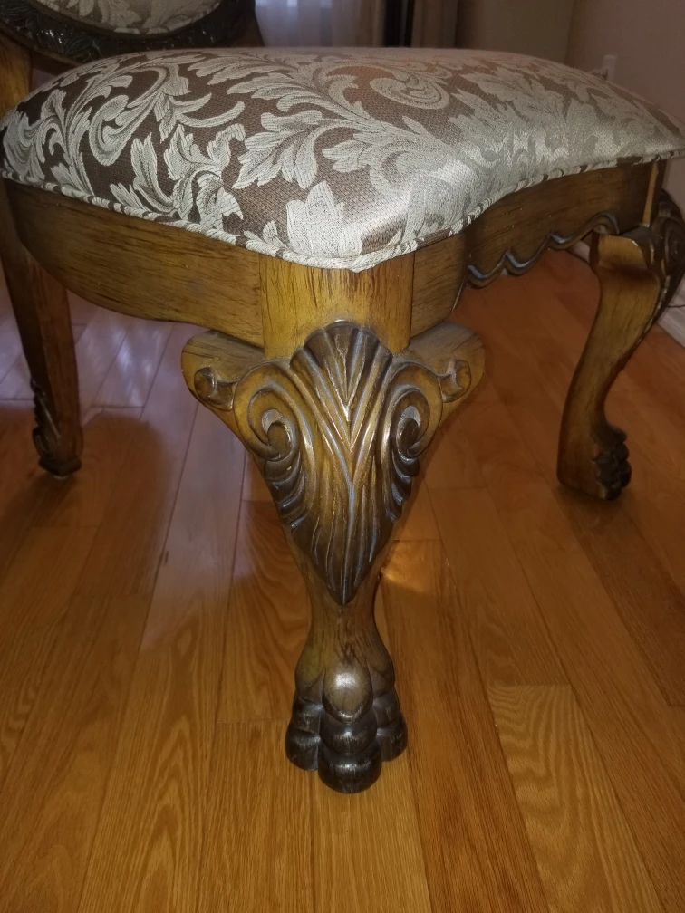 dining table, 8 chairs with top glass image indicator(9)