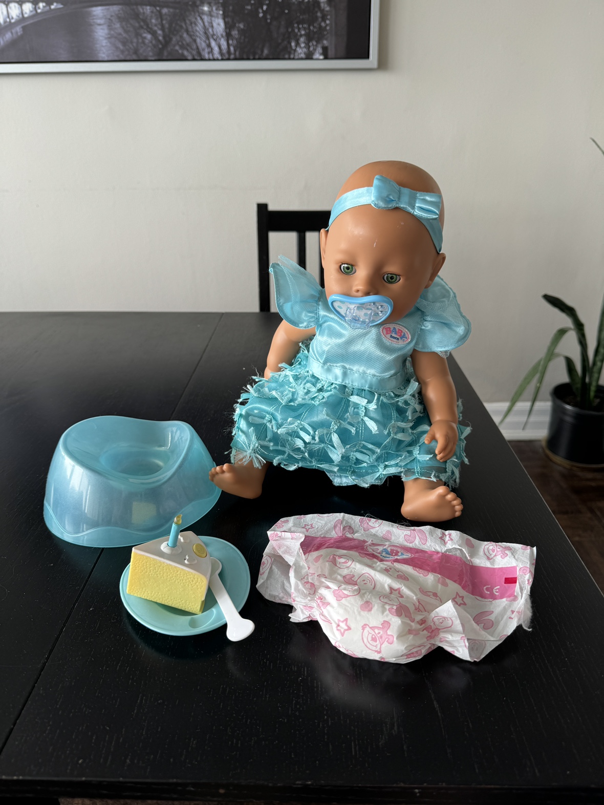 Baby Born doll that pee and poo and close her eyes