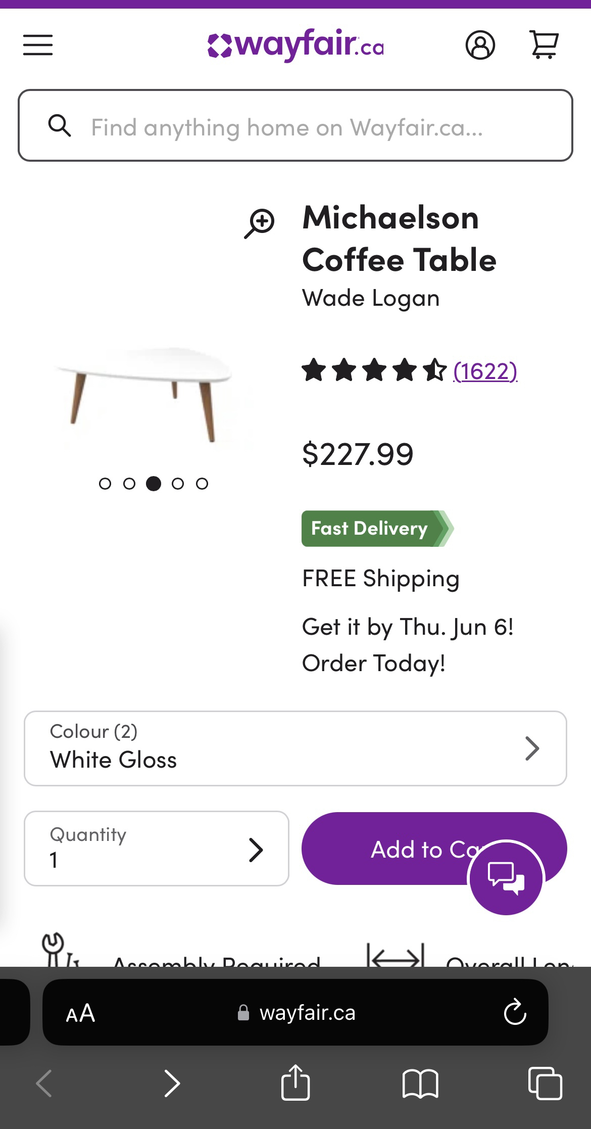 White Coffee Table - photo 2