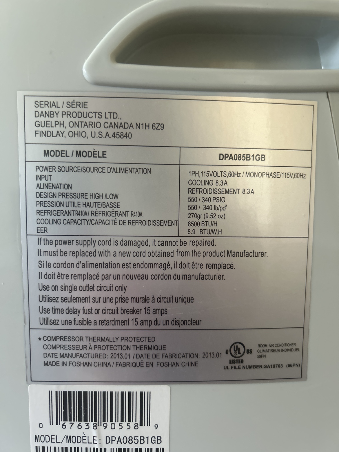 Danby Air Conditioner - photo 4
