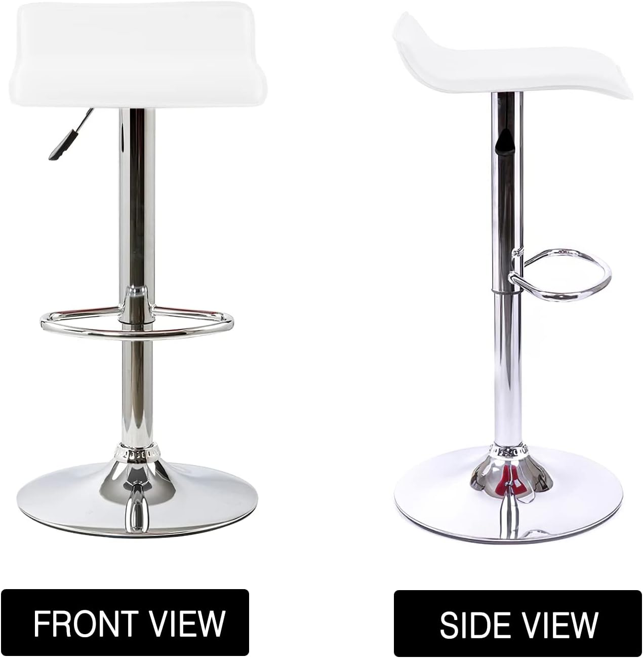 White and Chrome Bar Stools