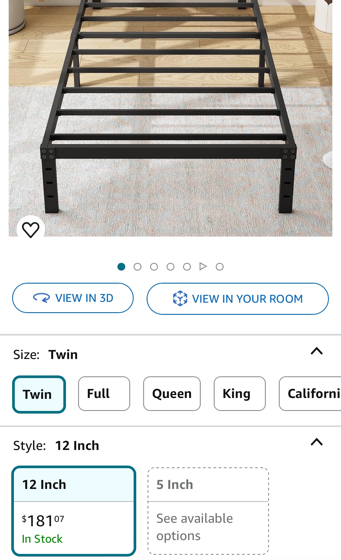 Twin XL Metal Bed frame - photo 3